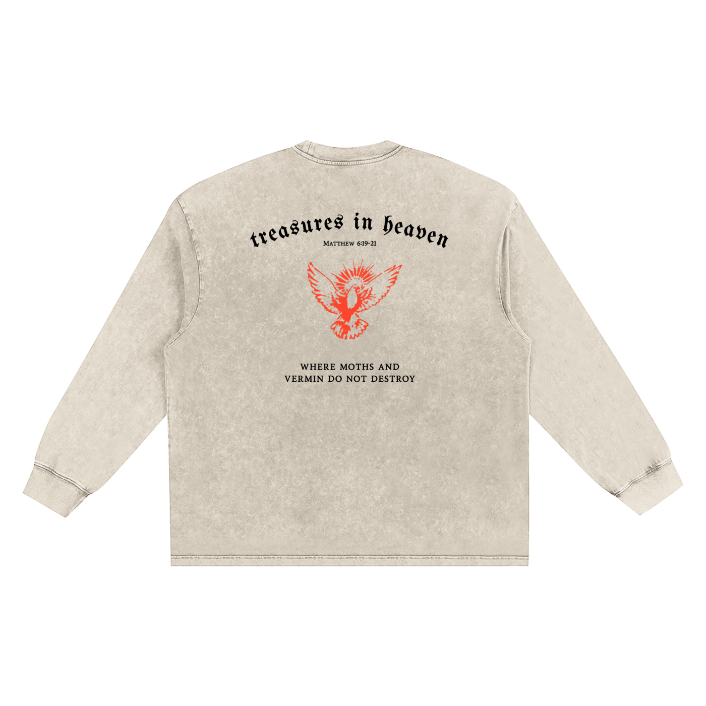 TREASURES IN HEAVEN | Mineral Washed Long Sleeve Shirt