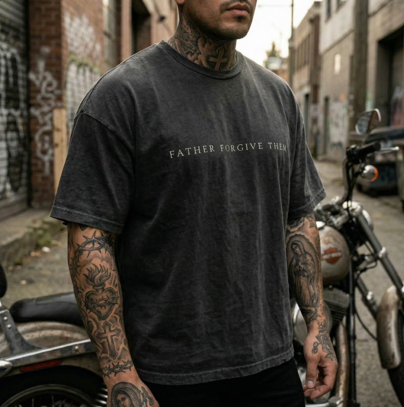 FATHER FORGIVE THEM | Mineral Washed T-Shirt