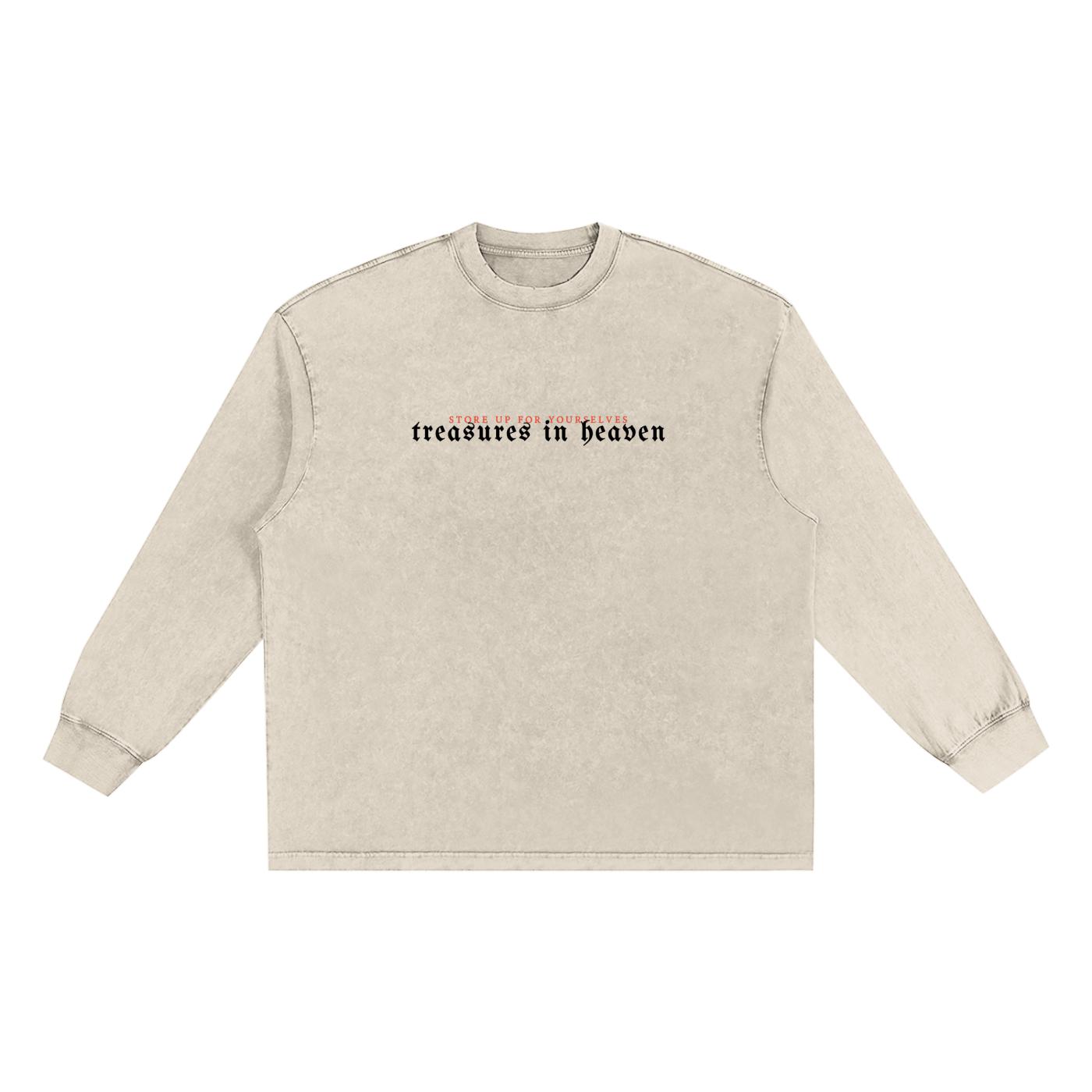 TREASURES IN HEAVEN | Mineral Washed Long Sleeve Shirt
