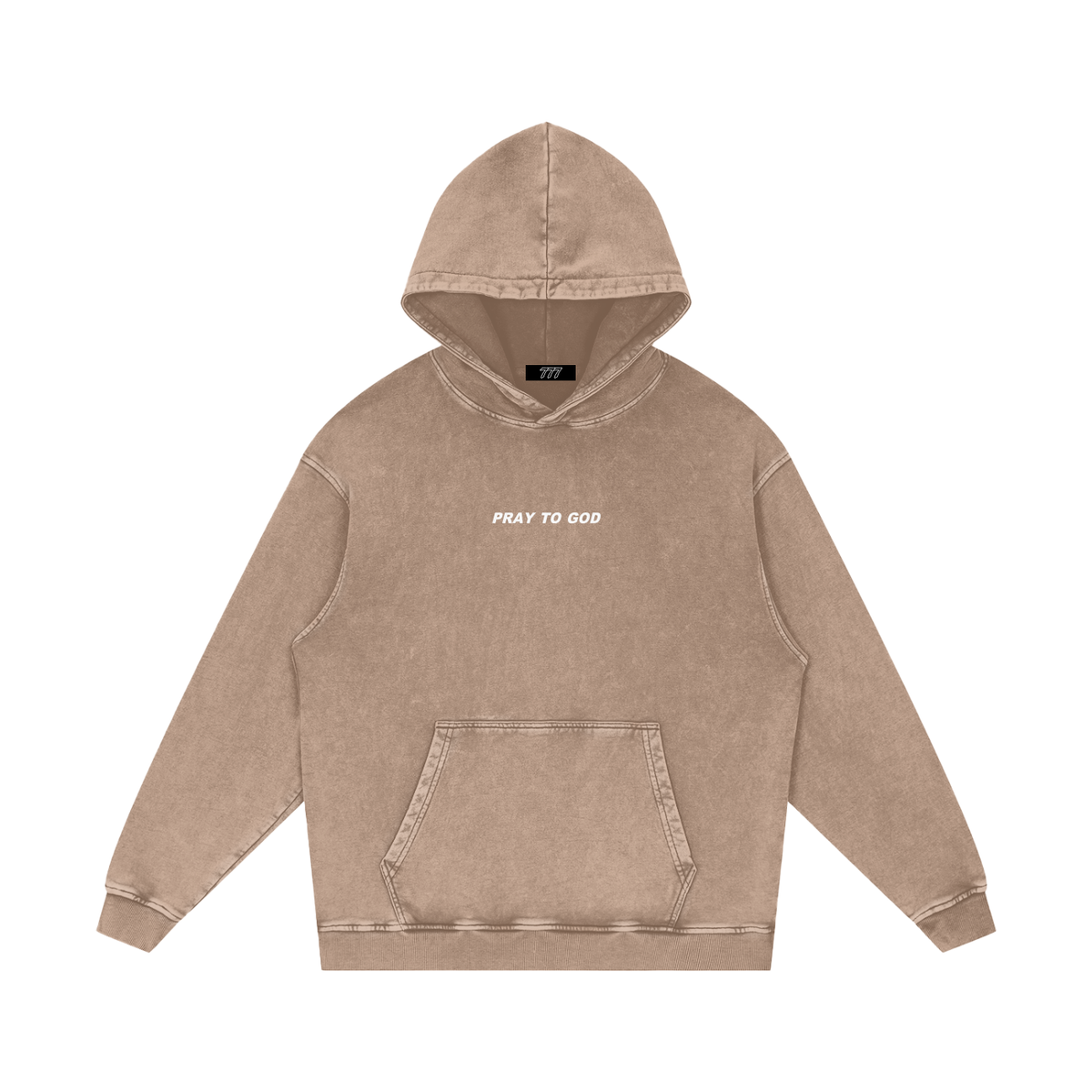 PRAY TO GOD | Washed Loose Cotton Hoodie
