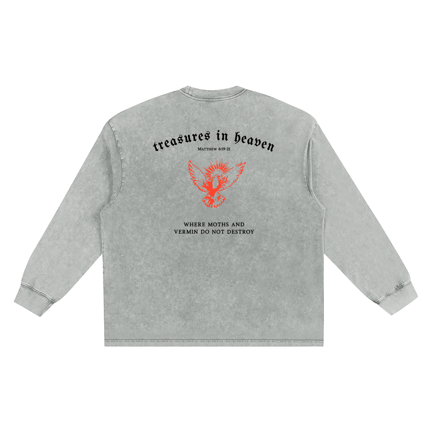TREASURES IN HEAVEN | Mineral Washed Long Sleeve Shirt