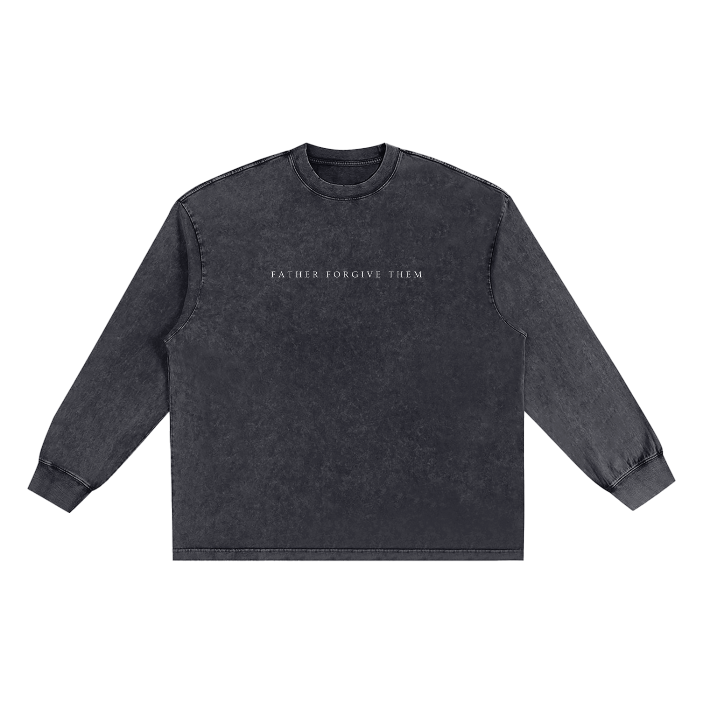 FATHER FORGIVE THEM | Mineral Washed Long Sleeve Shirt
