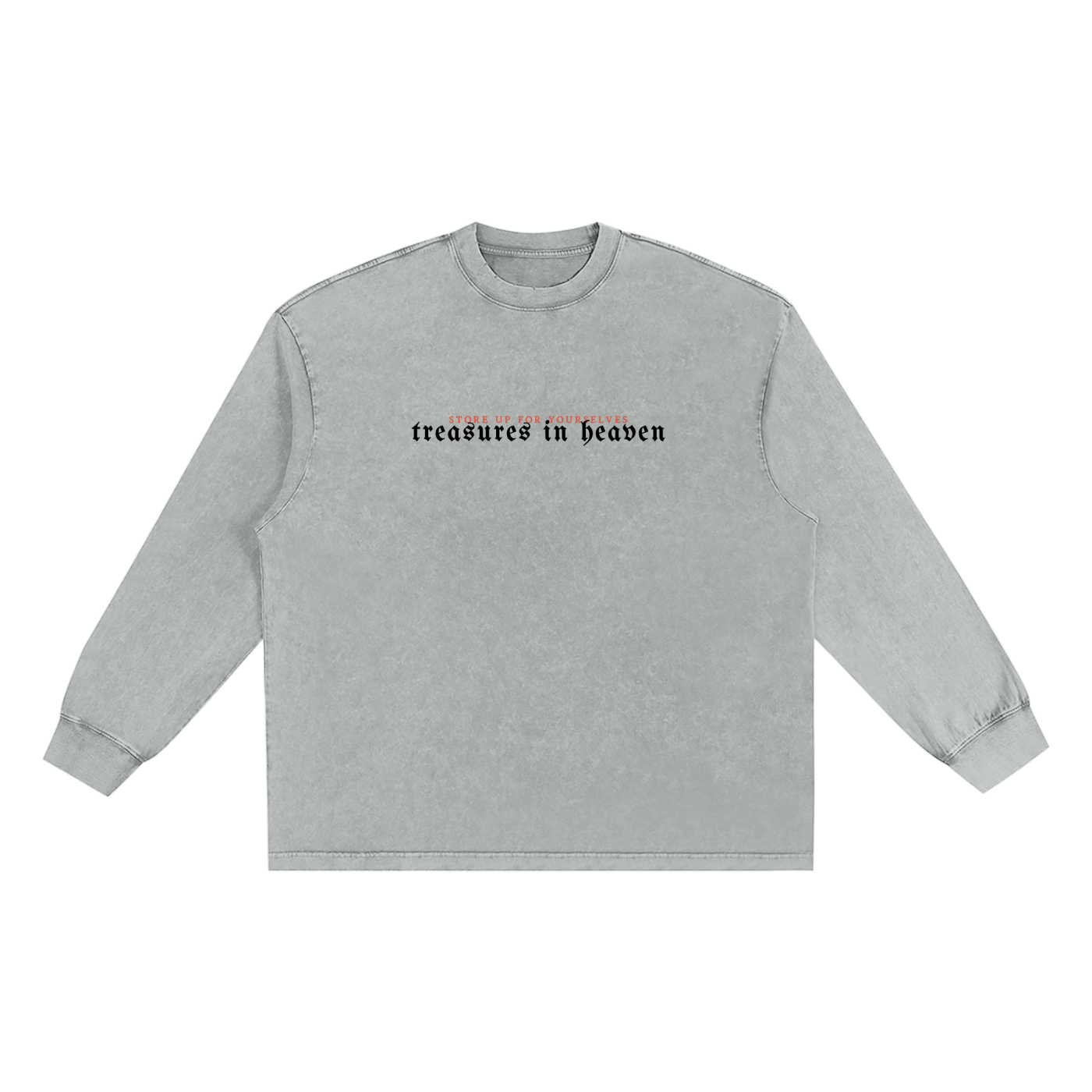 TREASURES IN HEAVEN | Mineral Washed Long Sleeve Shirt